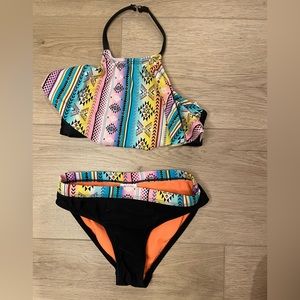 Colorful Girls Two Piece Bikini Swimsuit